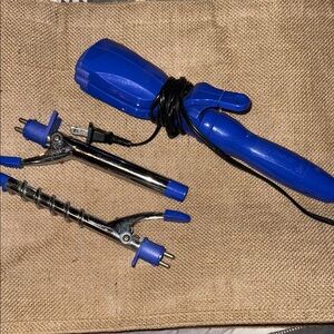 Silver and Purple Hair Styling Tools